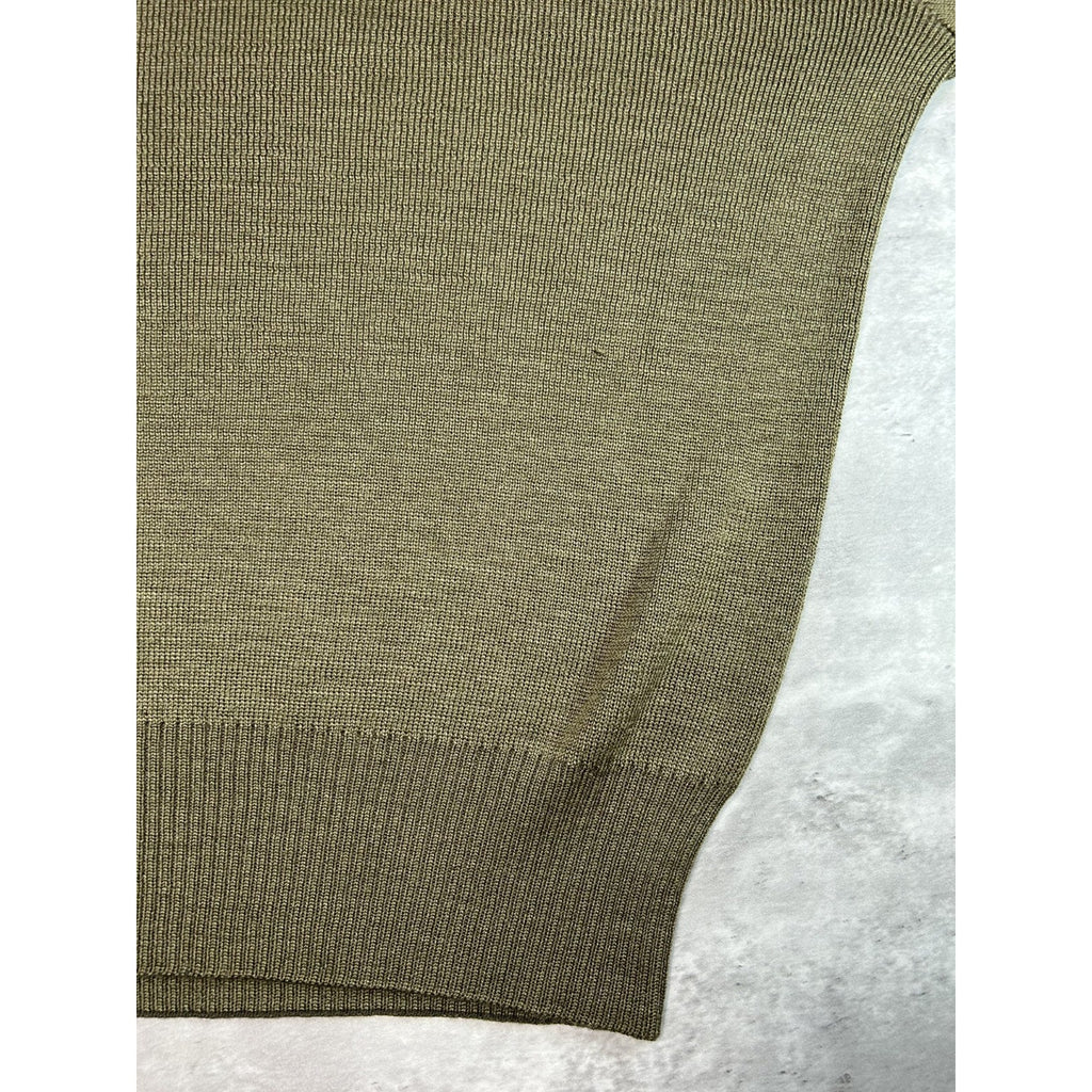 Vintage 80s/90s US Military Pullover Knit Sweater Size XL Green