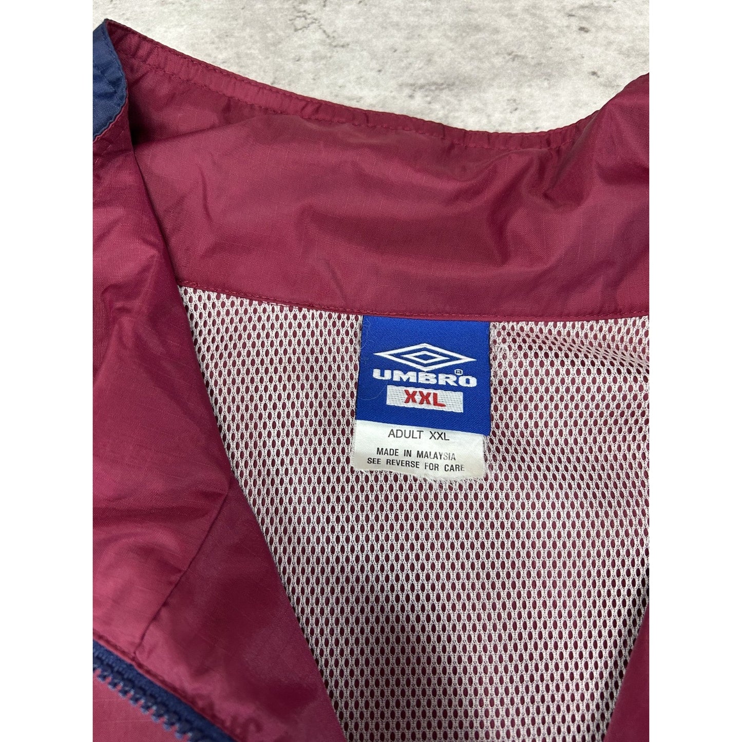 Vintage 90s Umbro Embroidered Logo Nylon Windbreaker Jacket Size XXL