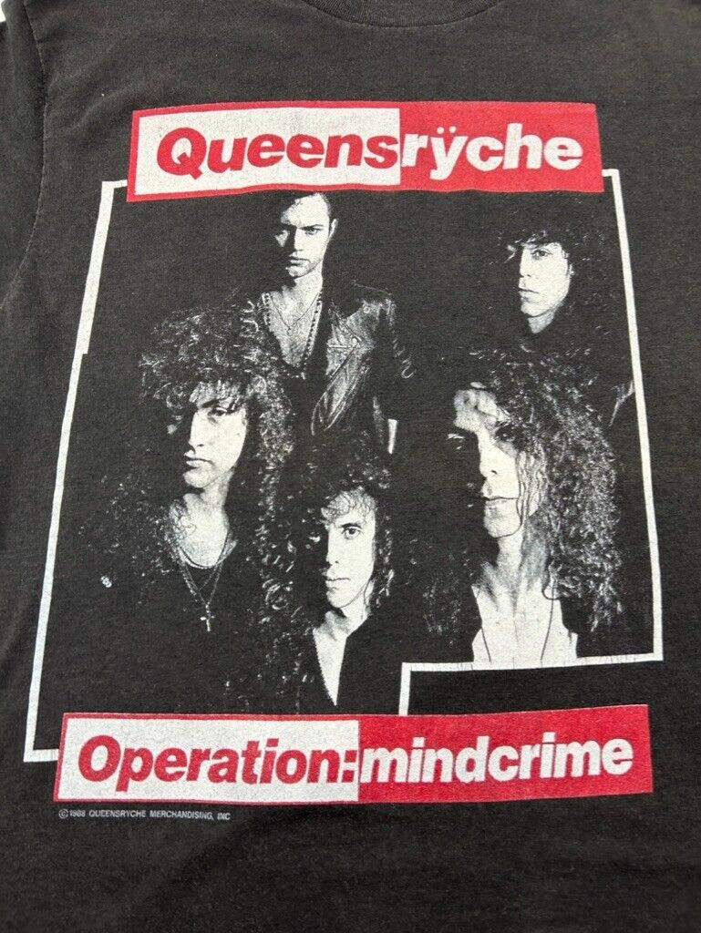 Vtg 1989 Queensryche Operation: Mindcrime Tour Metal Music T-Shirt Size Large