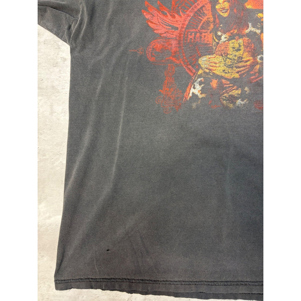 Vintage Harley Davidson Steampunk Spellout Graphic T-Shirt Size XL