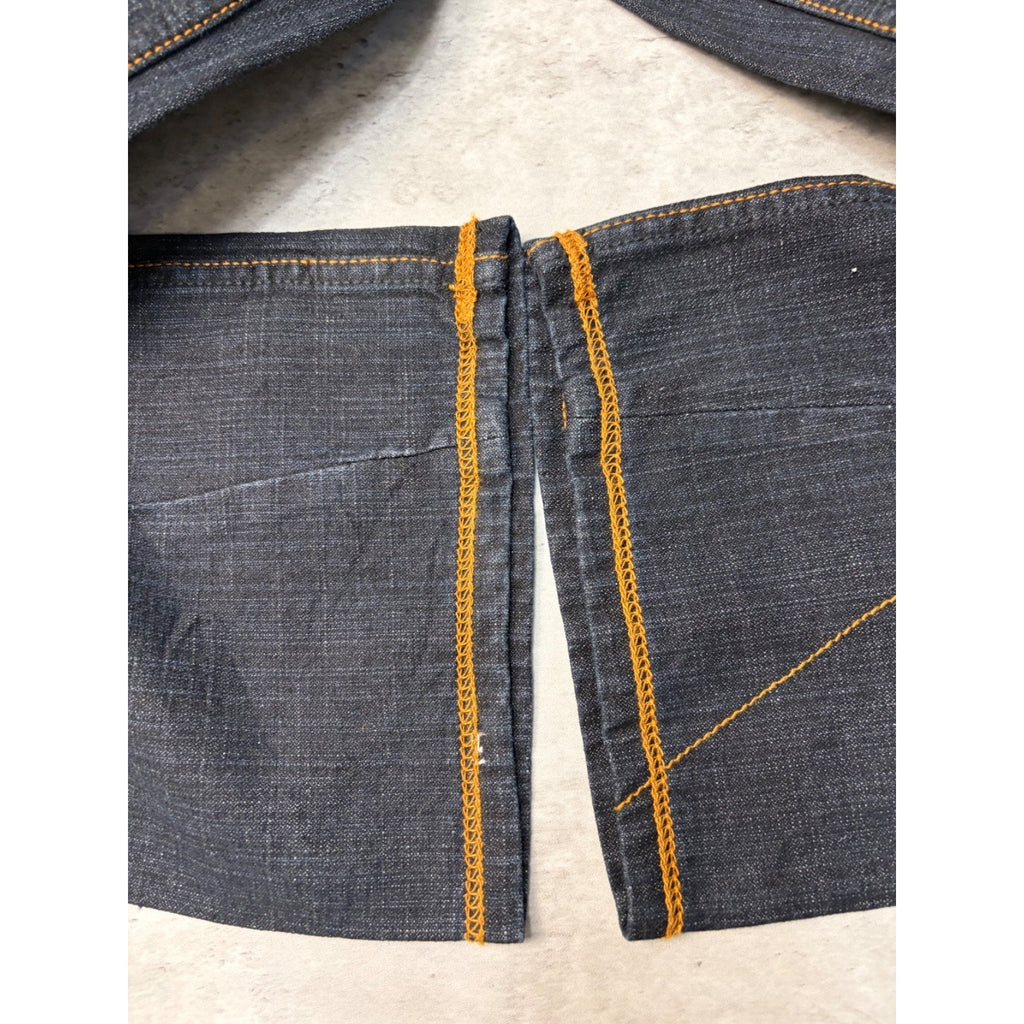 Vintage Y2K Rocawear Embroidered Pocket Dark Wash Denim Pants Size 28x32