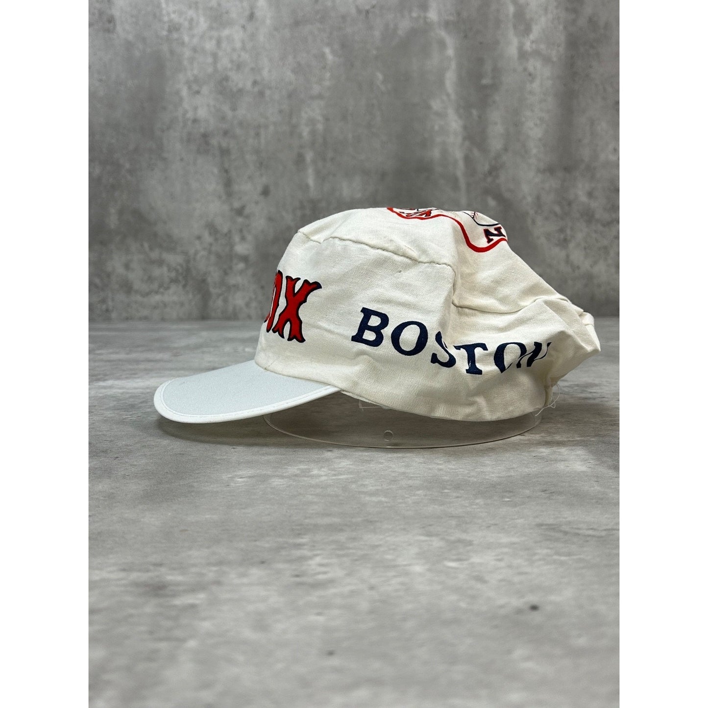 Vintage 90s Boston Red Sox MLB Graphic Army Style Baseball Hat OSFA