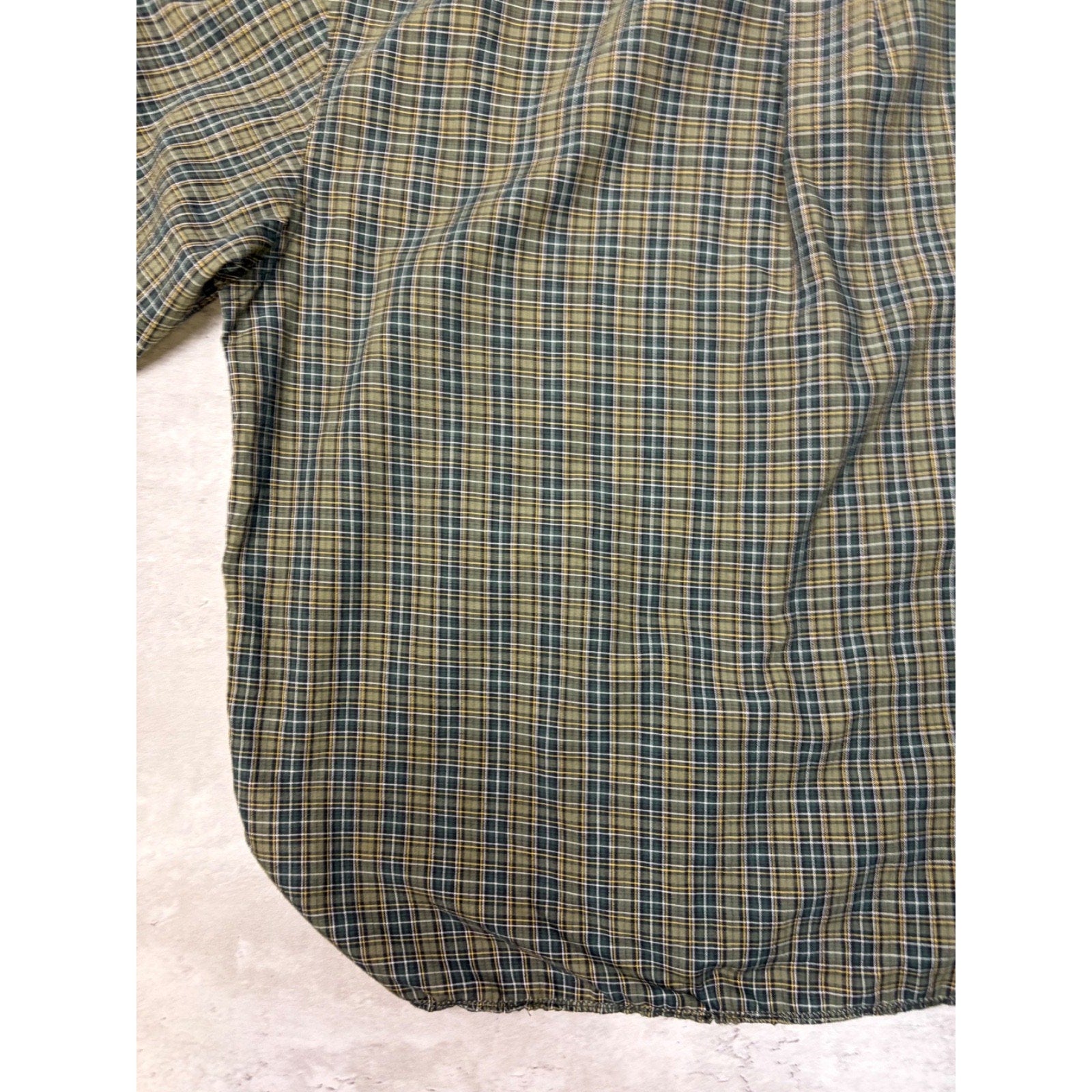 Vintage Basic Editions Single Pocket Plaid Cropped Button Up Shirt Size Large