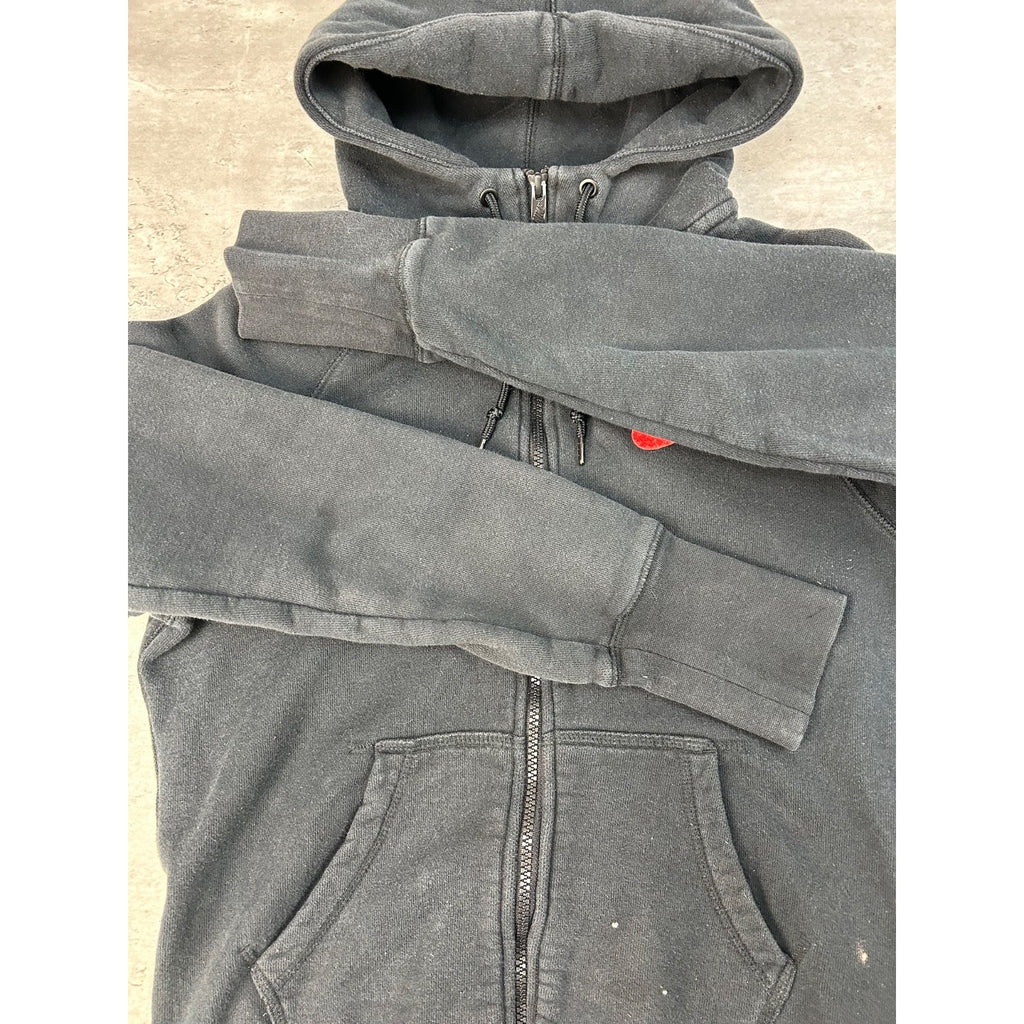 Vintage Women's Nike Graphic Swoosh Logo Full Zip Hooded Sweatshirt Size Large