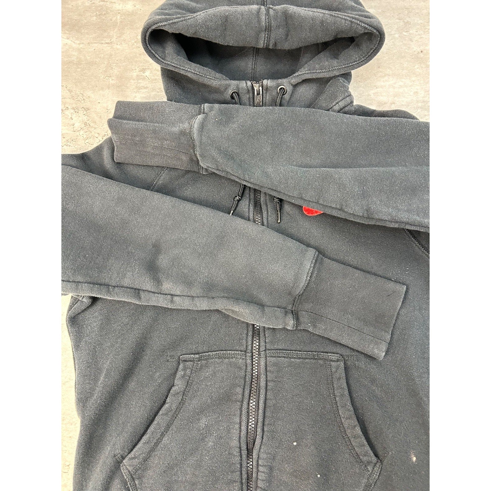Vintage Women's Nike Graphic Swoosh Logo Full Zip Hooded Sweatshirt Size Large