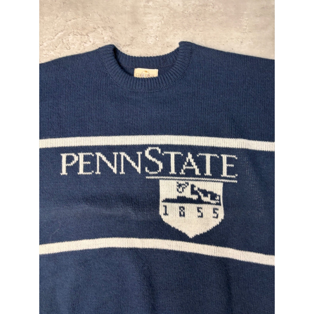 Vintage 1980s Penn State Nittany Lions NCAA Cliff Engle Knit Sweater Size Large