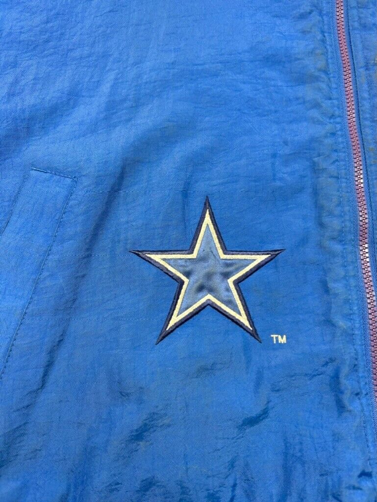 Vintage 90s Dallas Cowboys NFL Insulated Full Zip Starter Jacket Size XL Blue