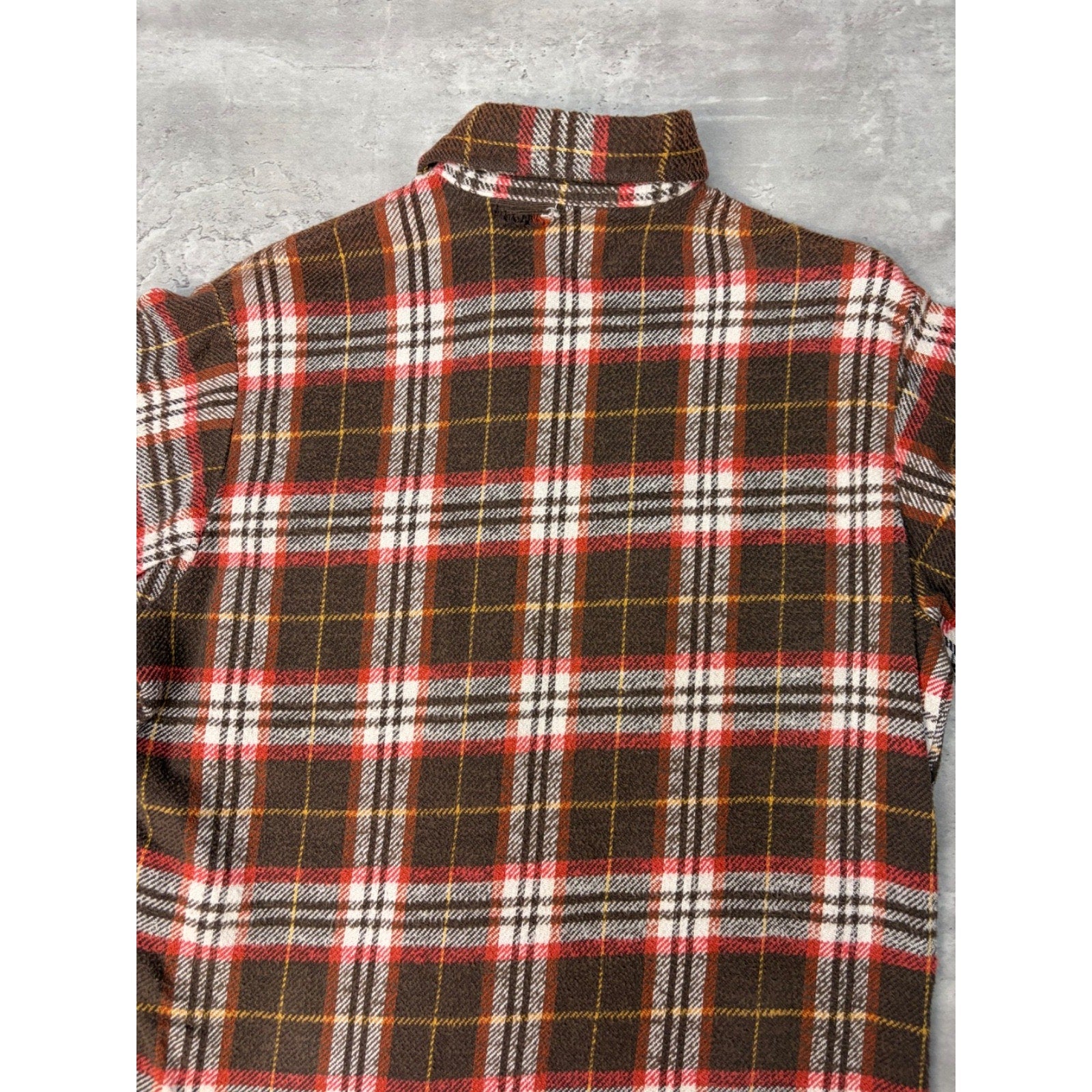 Vintage 1980s Big Mac JCPenney Brown Long Sleeve Button Up Shirt Size MT