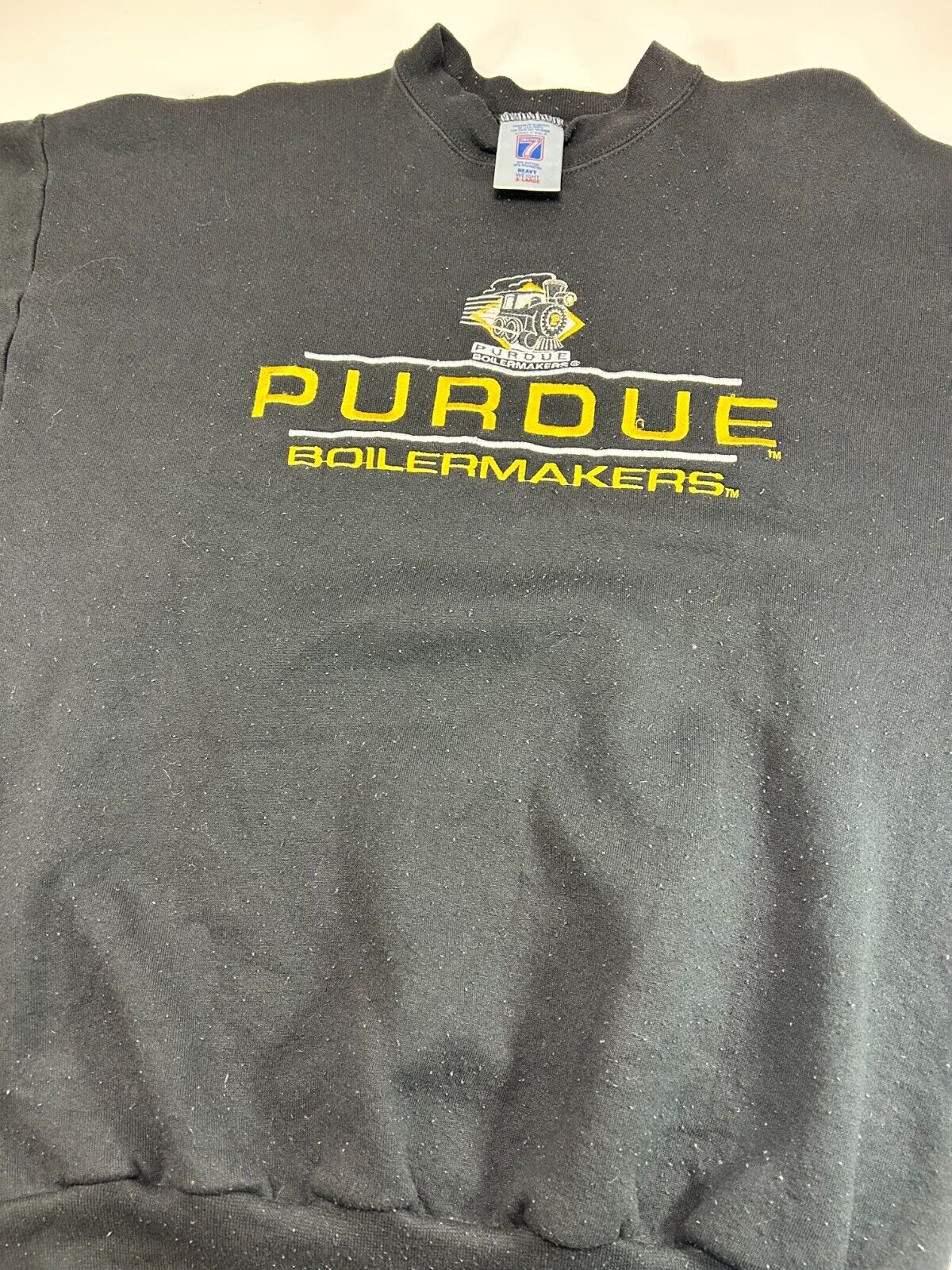 Vintage Purdue Boilermakers NCAA Collegiate Spellout Logo Sweatshirt Size XL