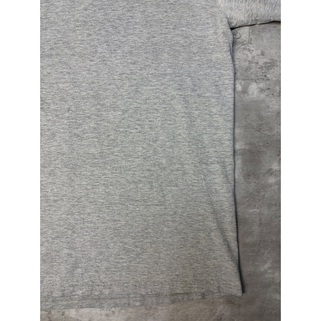 Vintage Nike Embroidered Mini Swoosh Long Sleeve Gray T-Shirt Size XL