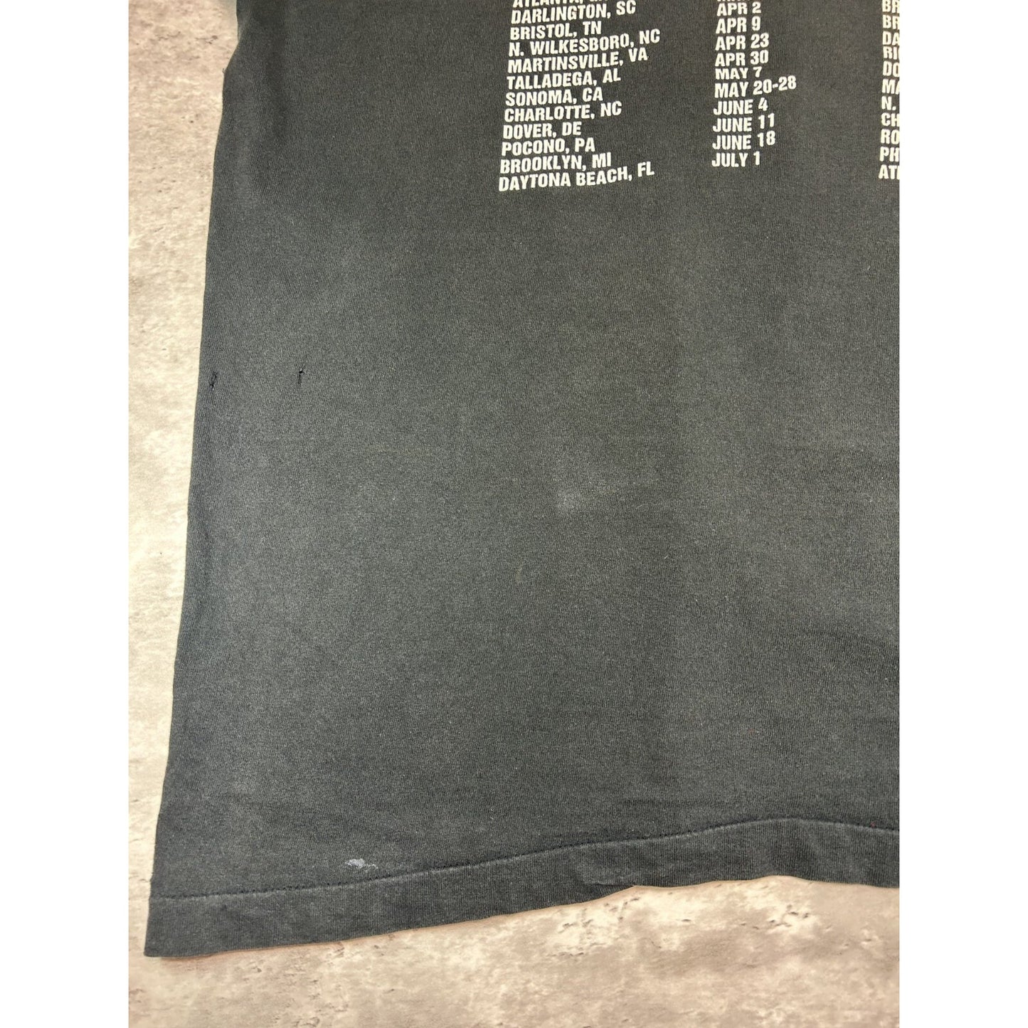 Vintage 1995 Nascar Winston Cup Series Racing Graphic T-Shirt Size 2XL Black