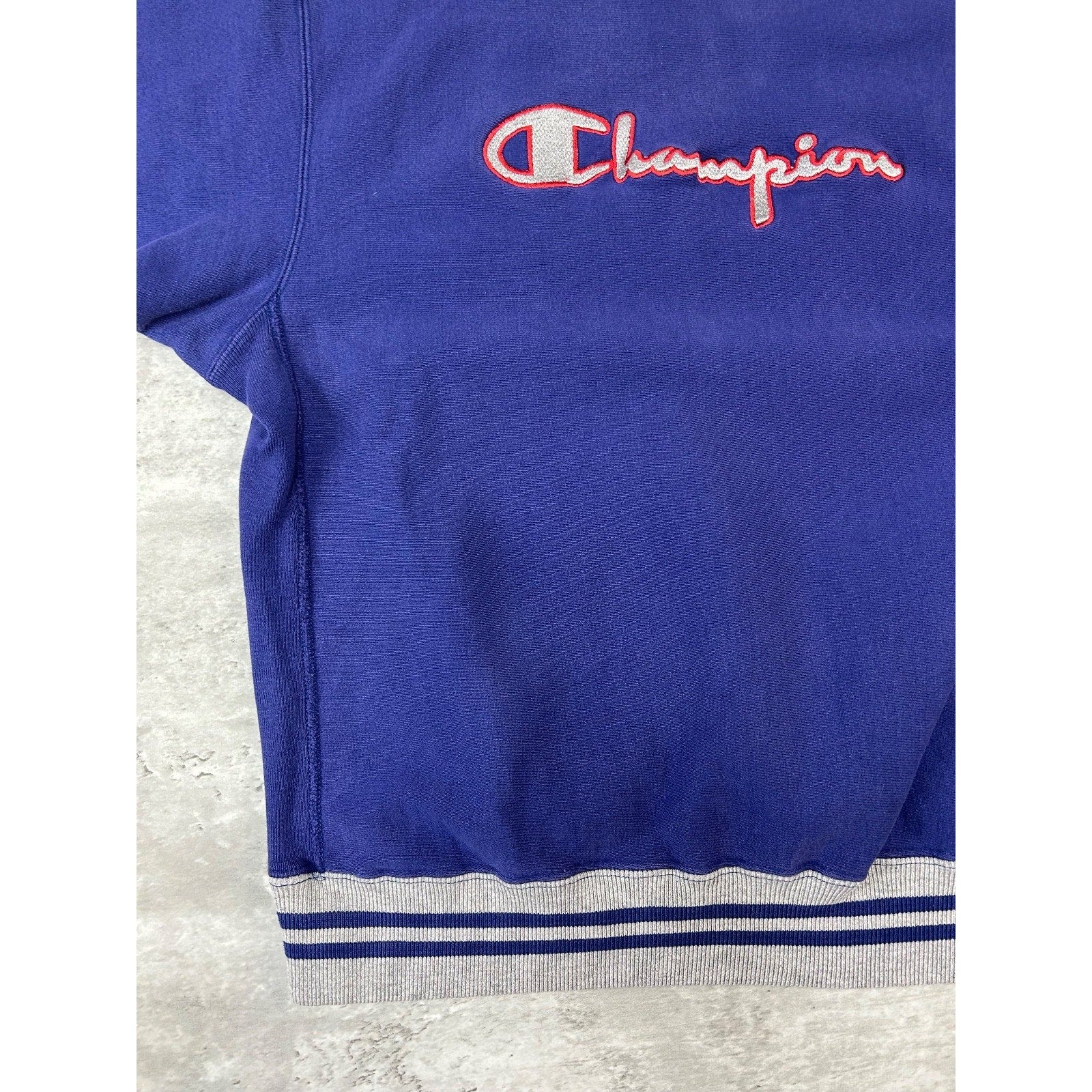 Vintage 90s Champion Embroidered Spellout Reverse Weave Sweatshirt Size Large