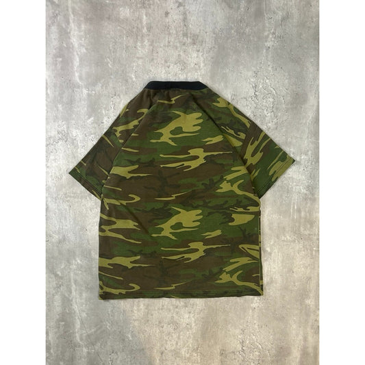 Vintage 2001 Ha! Now You Cant See Me! Comedy Slogan Spellout Camo T-Shirt Sz L