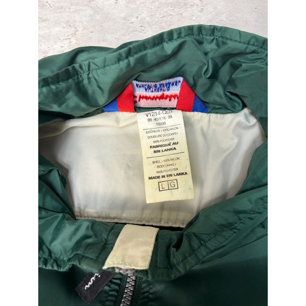 Vintage 90s Champion Embroidered Spellout 1/2 Zip Windbreaker Jacket Size Large