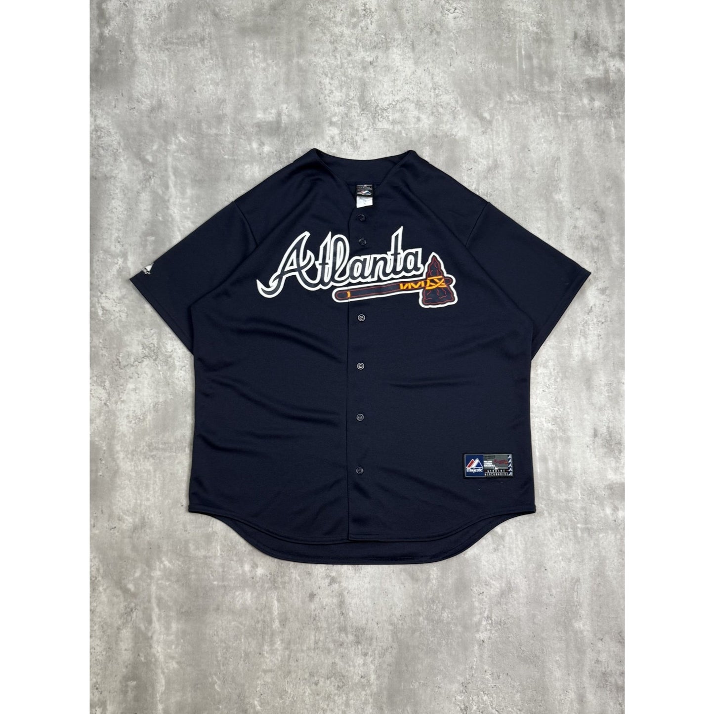 Vintage Atlanta Braves MLB Stitched Majestic Baseball Jersey Size XL