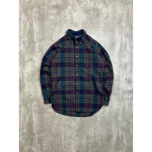 Vintage 90s Pendleton Plaid Print Long Sleeve Button Up Shirt Size Medium