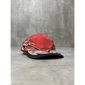 Vintage Blank Embroidered Flames Strapback Hat OSFA