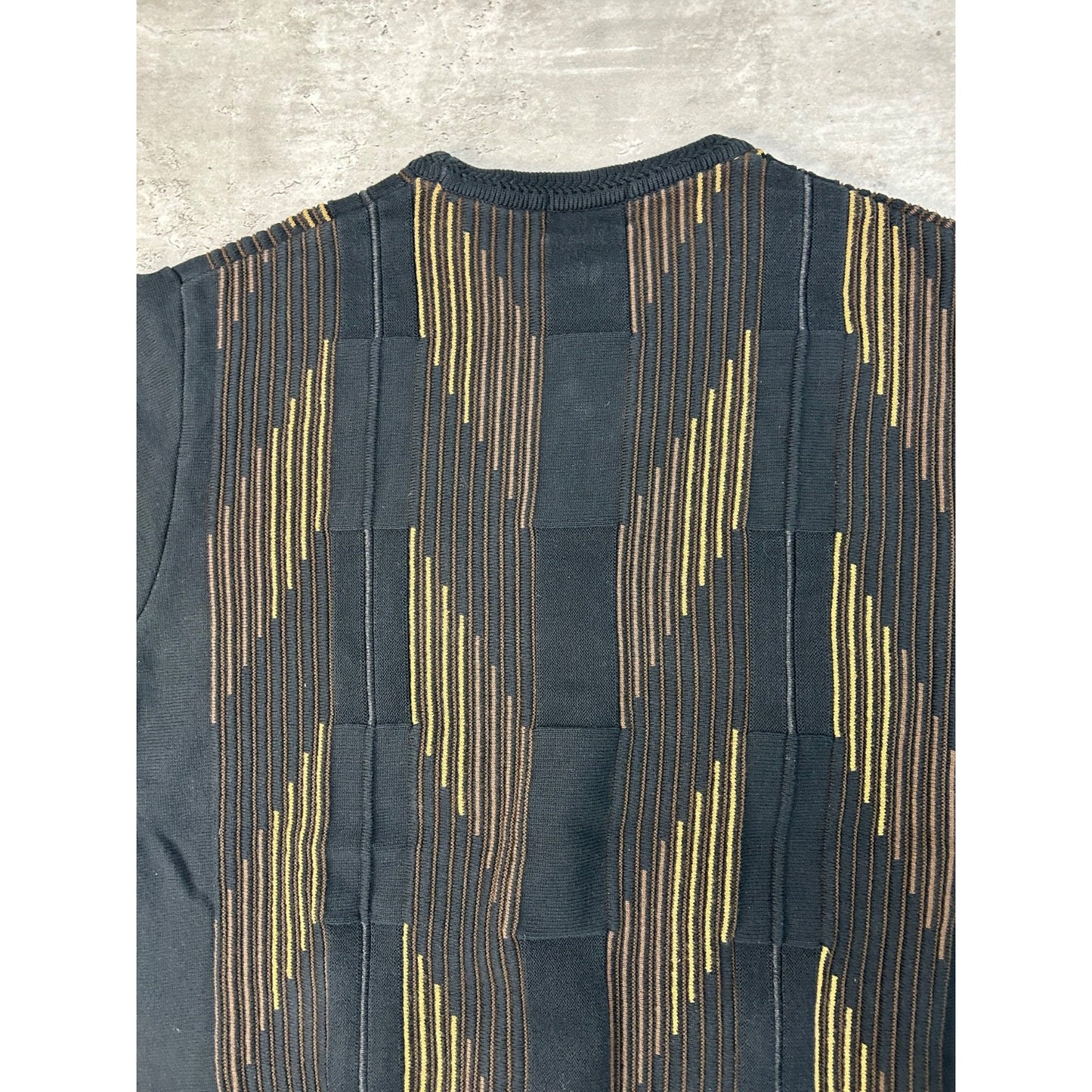 Vintage 90s Strada Abstract Striped Pullover Knit Sweater Size Large