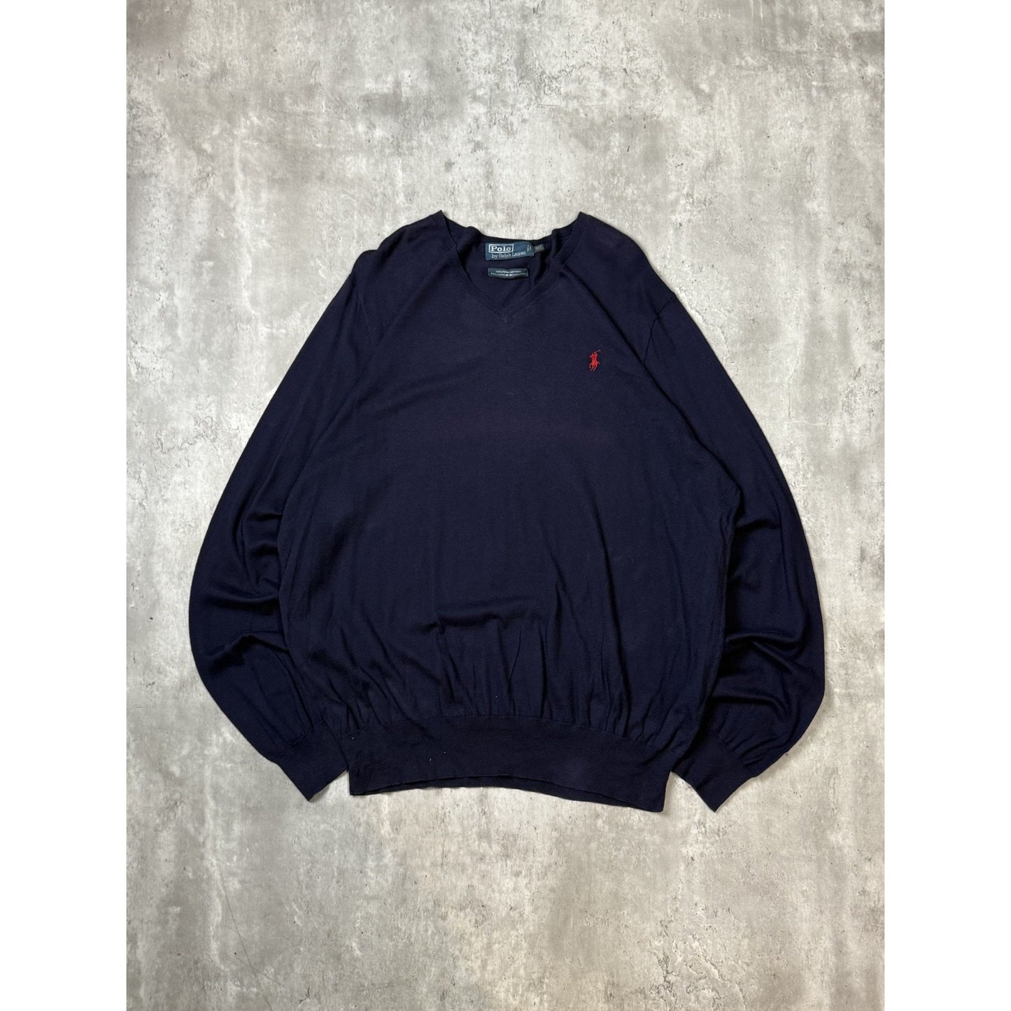 Vintage Polo Ralph Lauren Embroidered Pony Lightweight Knit Sweater Size XLT