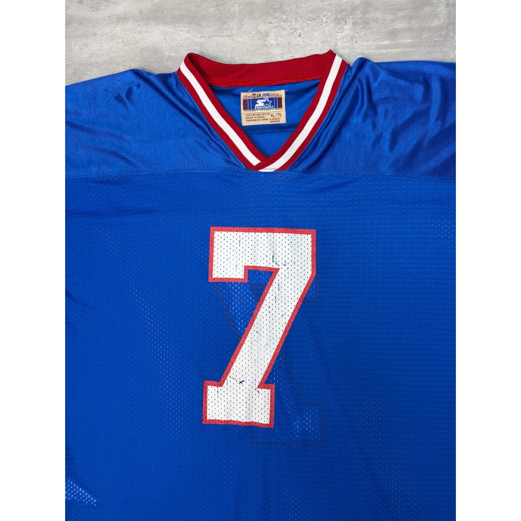 Vintage 90s Doug Flutie #7 Buffalo Bills NFL Starter Football Jersey Size XL
