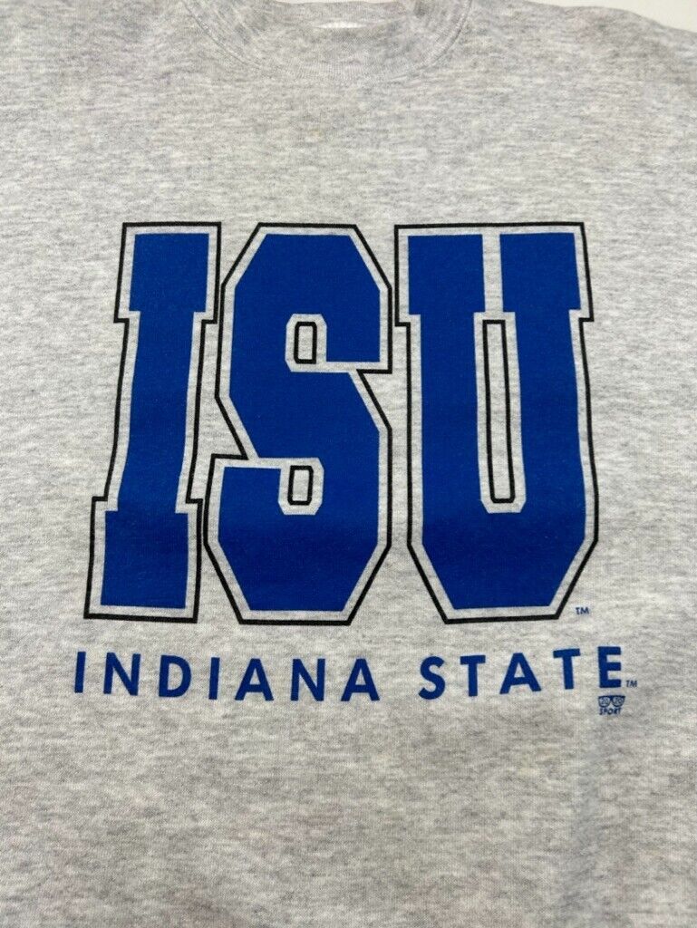 Vintage 90s Indiana State University NCAA Collegiate Sweatshirt Size Large