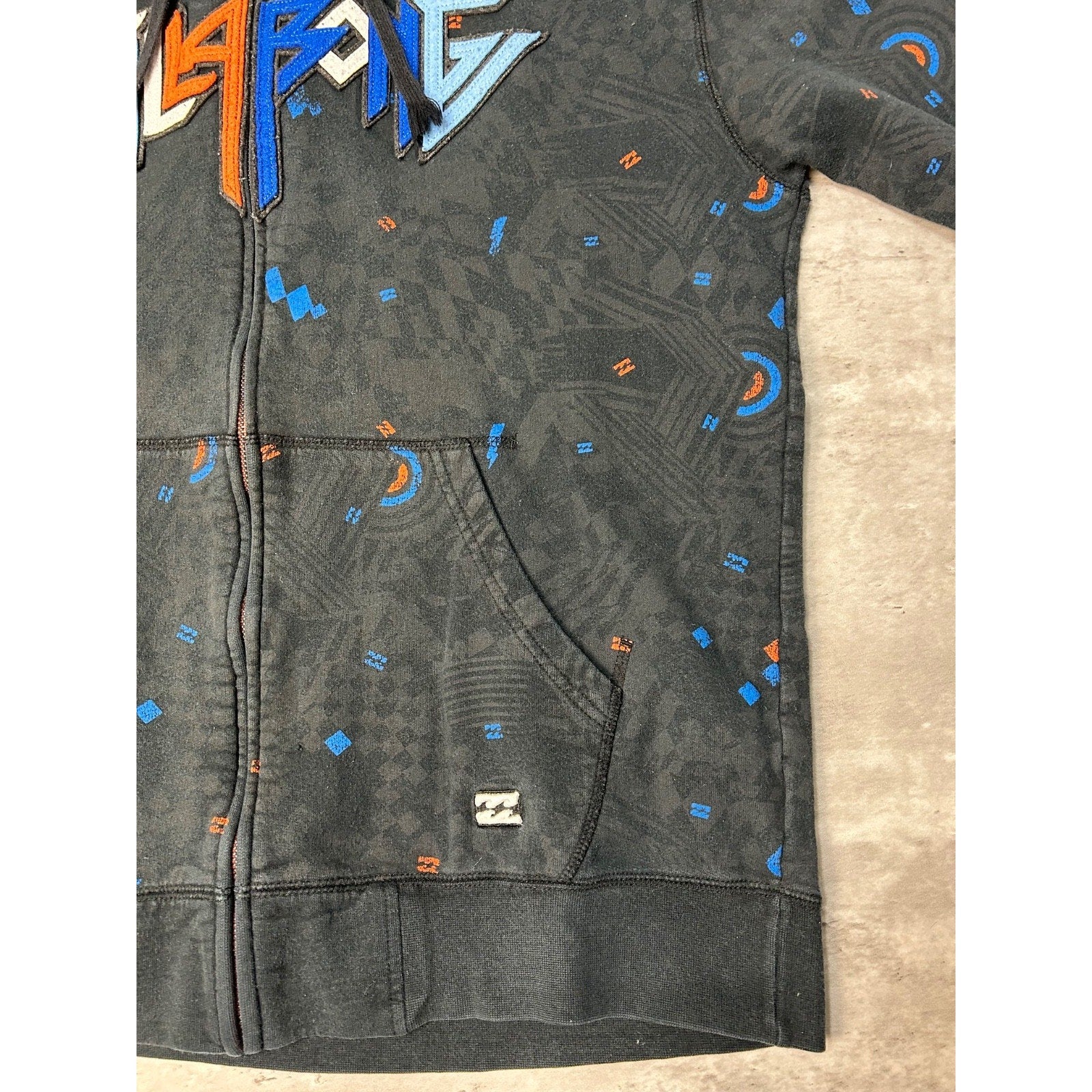 Vintage Y2K Billabong Embroidered Spellout Full Zip Sweatshirt Size XL