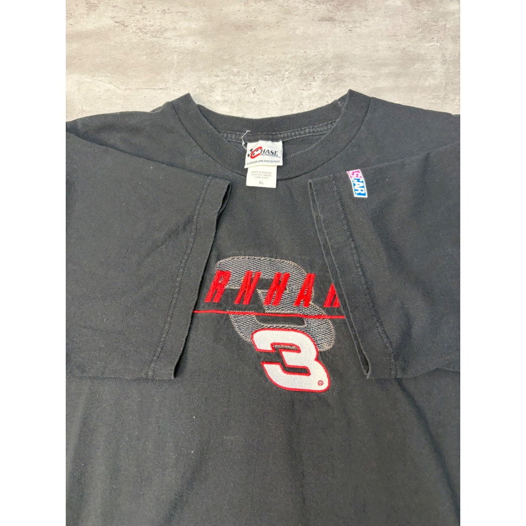 Vintage 90s Dale Earnhardt #3 Nascar Embroidered Spellout Logo T-Shirt Size XL