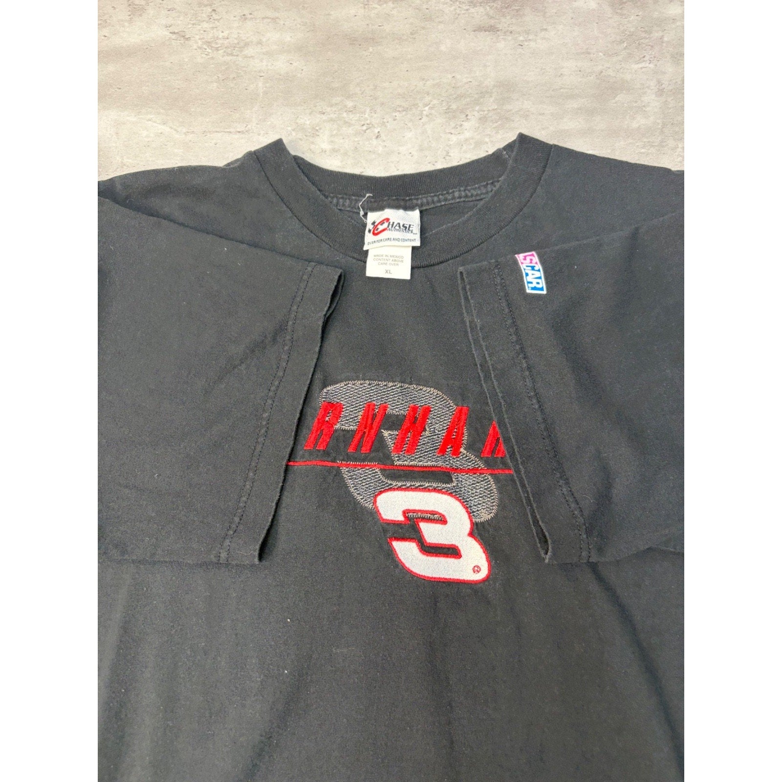 Vintage 90s Dale Earnhardt #3 Nascar Embroidered Spellout Logo T-Shirt Size XL