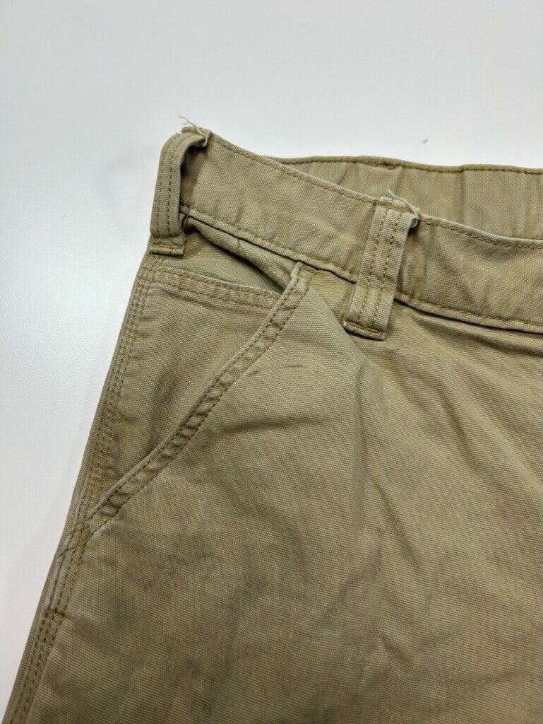 Carhartt Relaxed Fit Canvas Workwear Five Pocket Pants Size 35 Beige