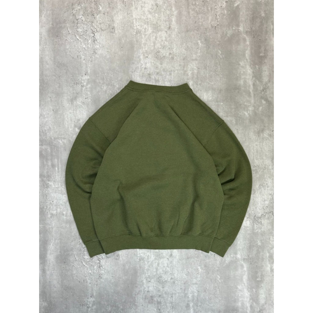 Vintage US Military USMC Graphic Crest Spellout Crewneck Sweatshirt Size Medium