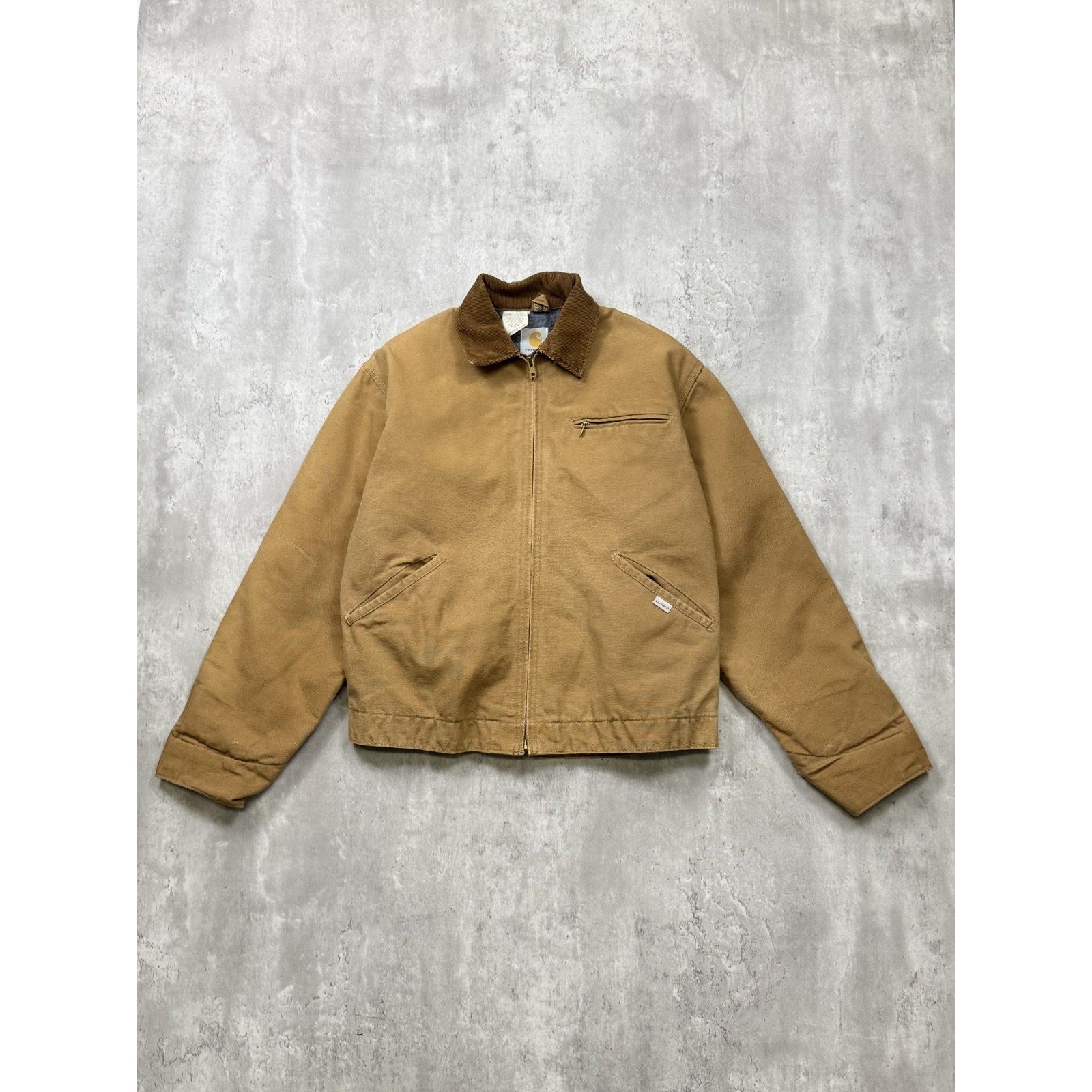 Vintage Carhartt Blanket Lined Canvas Workwear Detroit Jacket Size Medium 6BLJ