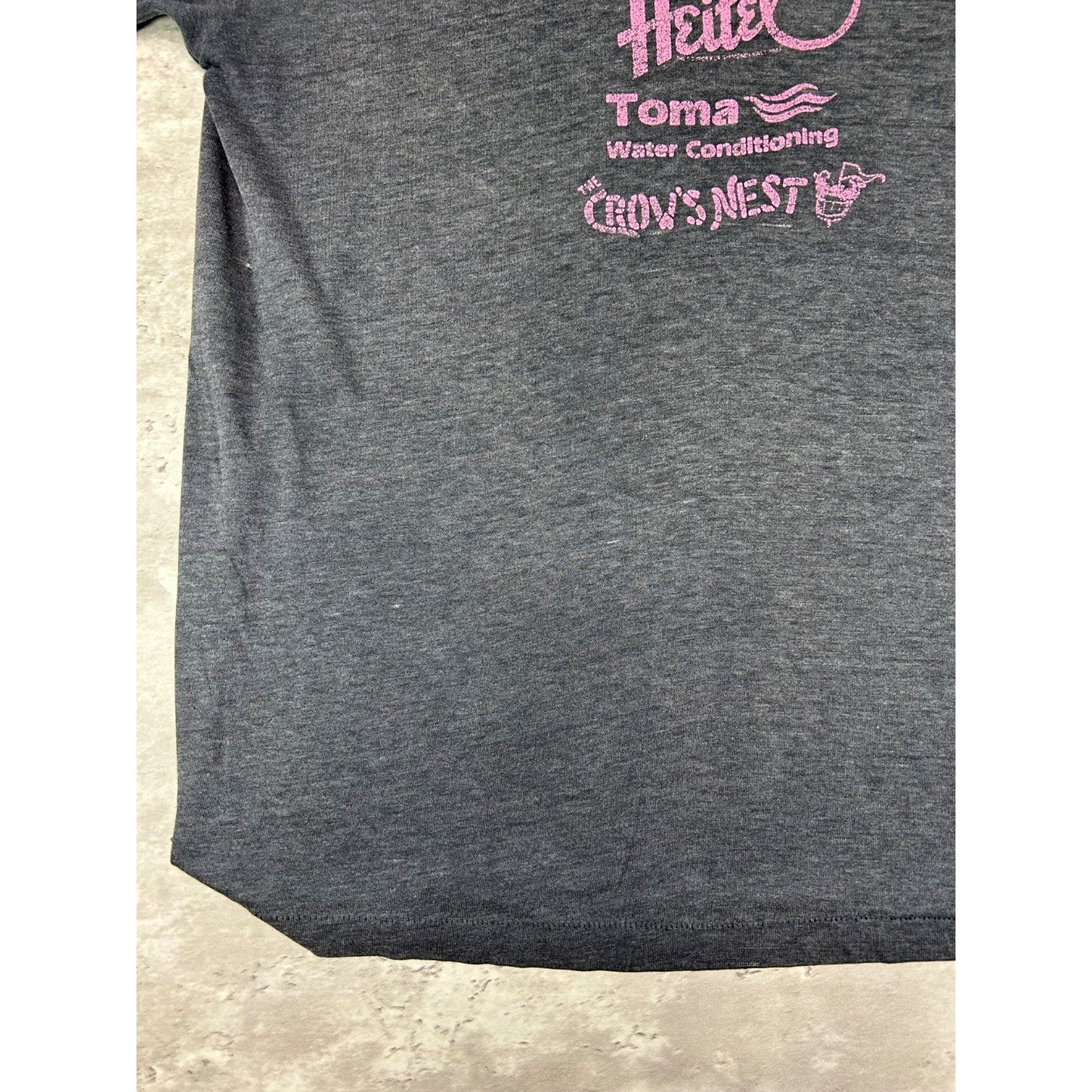 Vintage 1989 Pine View Permathon Graphic Spellout T-Shirt Size Large