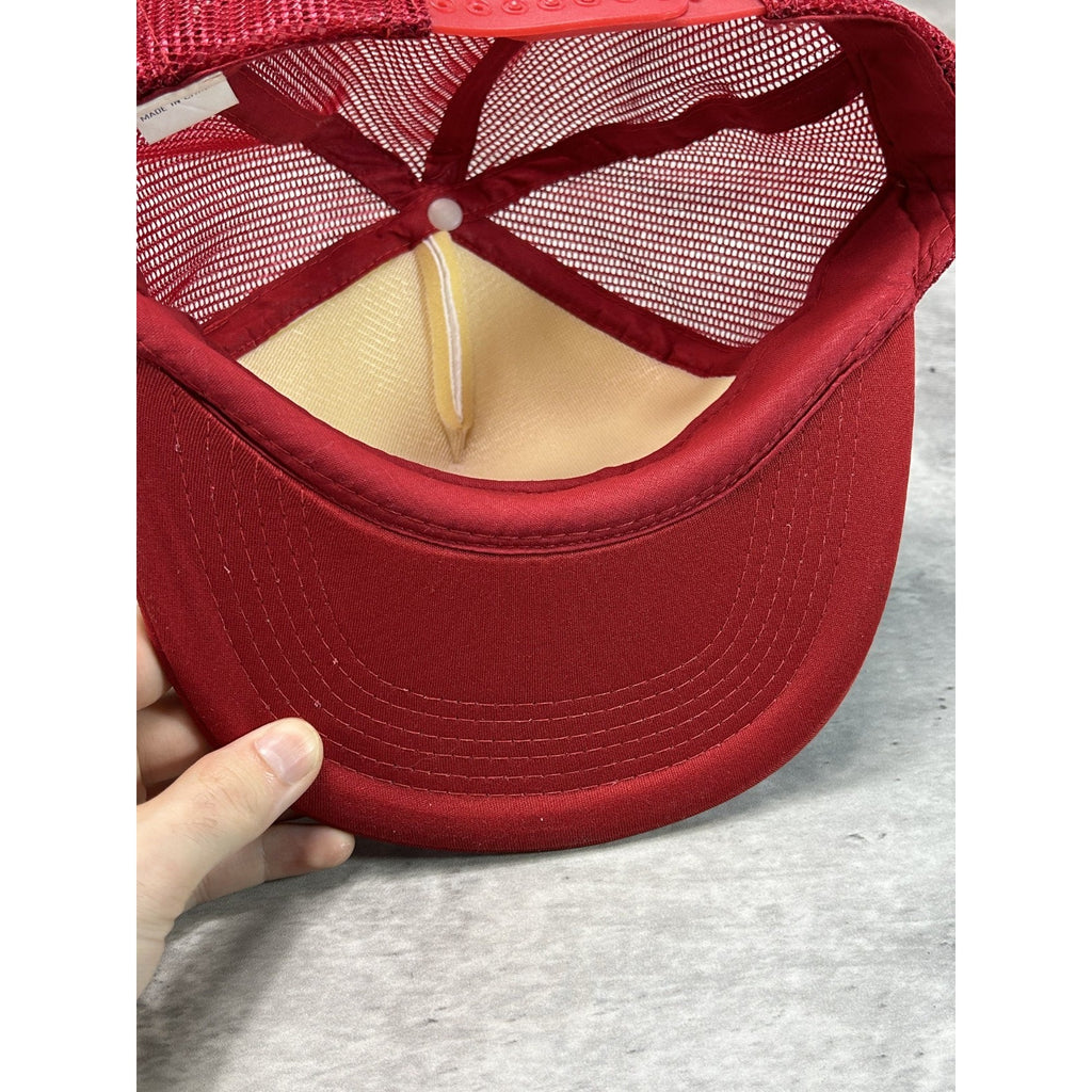 Vintage 80s Noble Trailer Sales Graphic Logo Trucker Snapback Hat OSFA