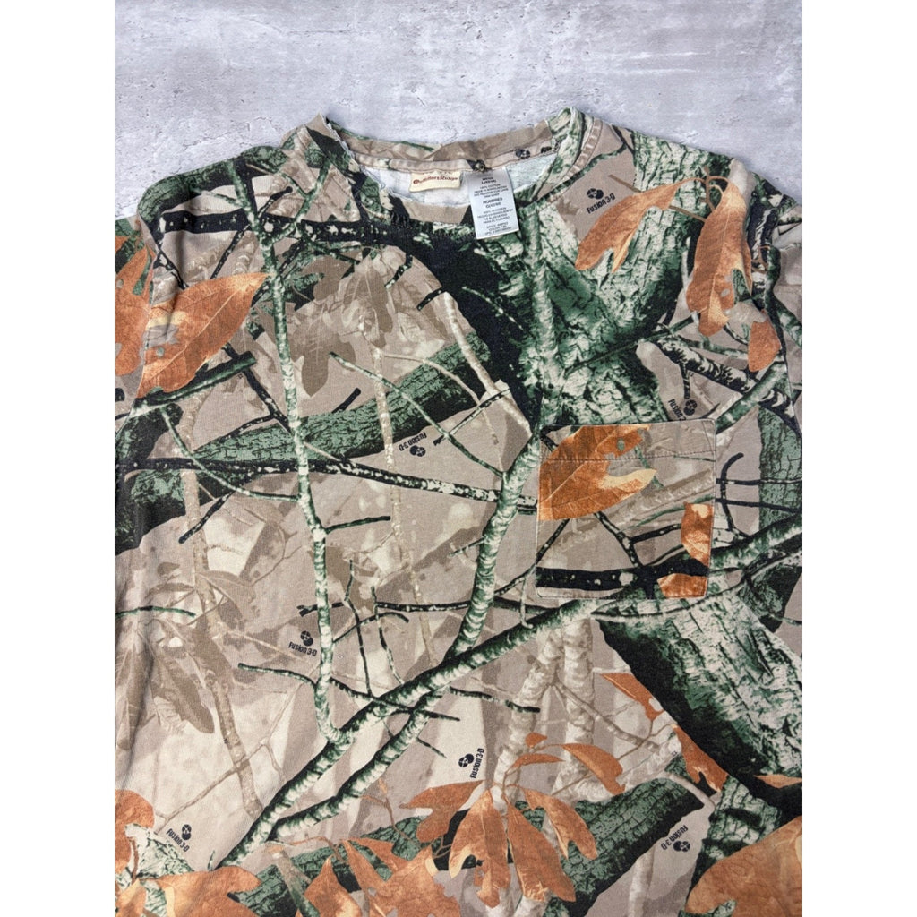 Vintage Outfitters Ridge Fusion 3D Camo Long Sleeve Hunting T-Shirt Size Large