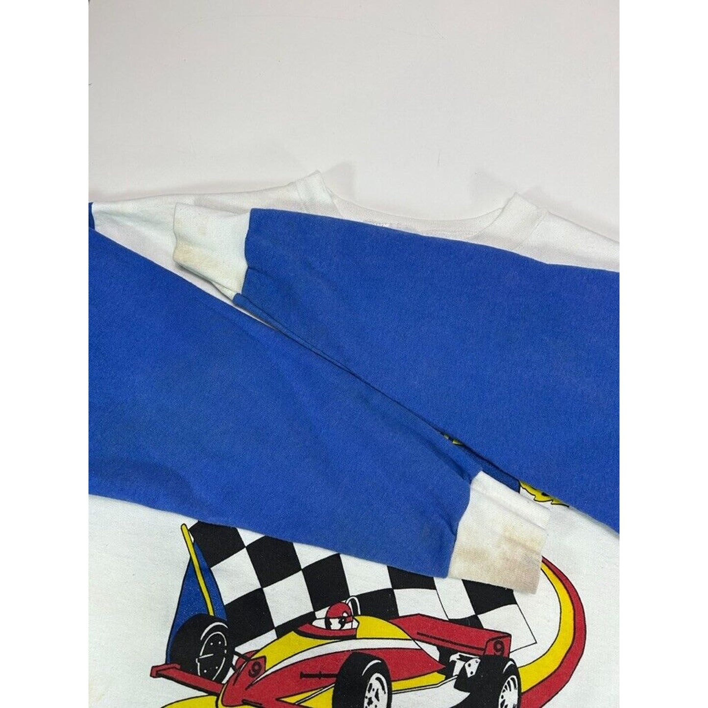 Vintage 80s/90s Rallying Two Toned Racing Graphic Sweatshirt Size Large