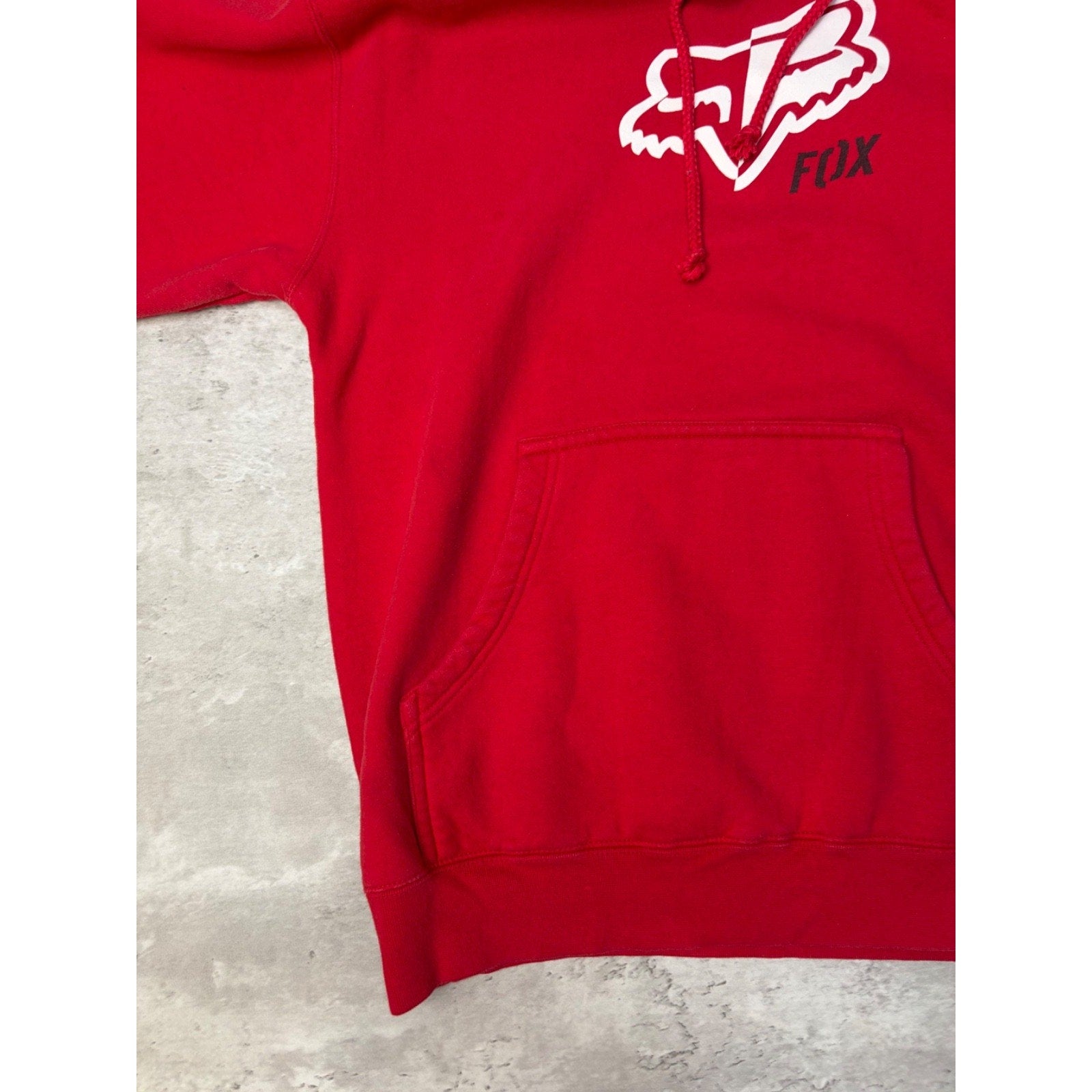 Vintage Fox Racing Graphic Logo Spellout Hooded Sweatshirt Size Small