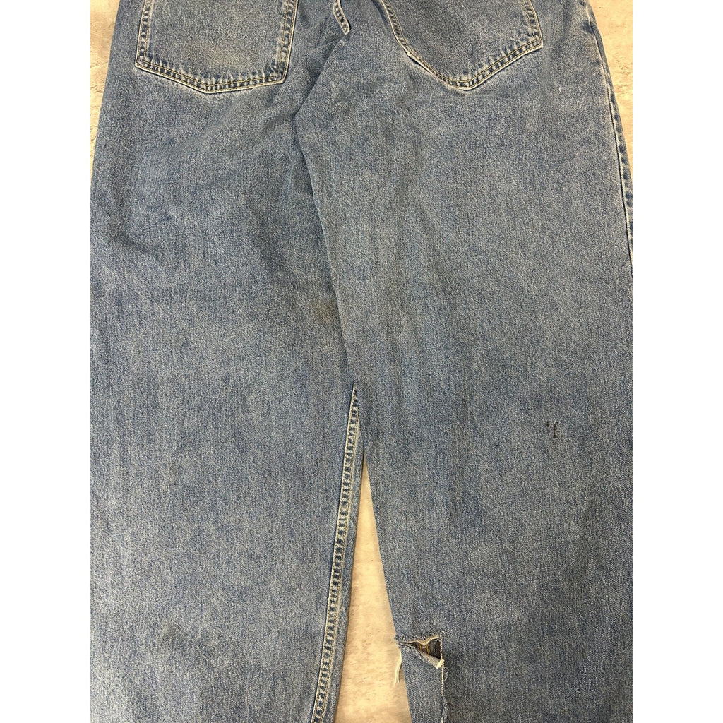 Vintage Y2K Levis Silver Tab Baggy Fit Medium Wash Denim Pants Size 39