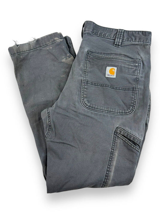 Carhartt Canvas Workwear Five Pocket Double Knee Pants Size 34 Gray