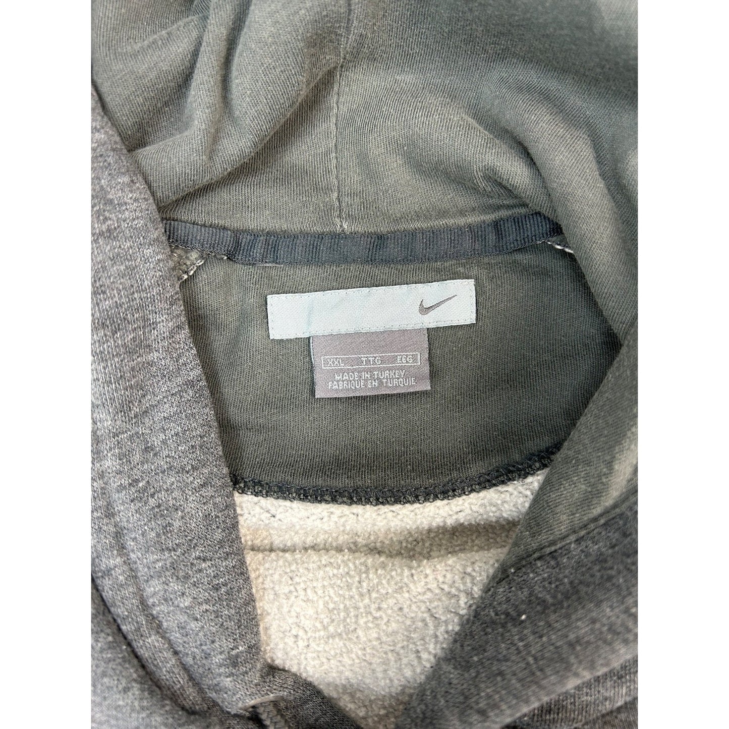 Vintage 2000s Nike Embroidered Swoosh Spellout Hooded Sweatshirt Size 2XL