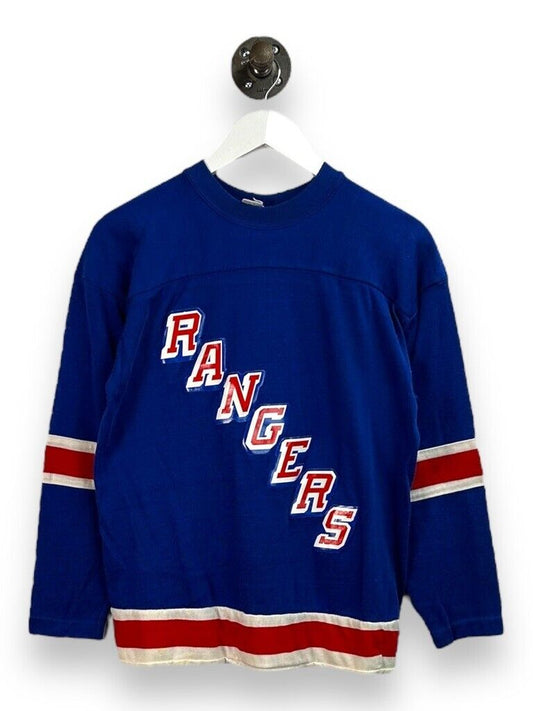 Vintage 70s New York Rangers NHL Rawlings Hockey Jersey Size Medium Made in USA