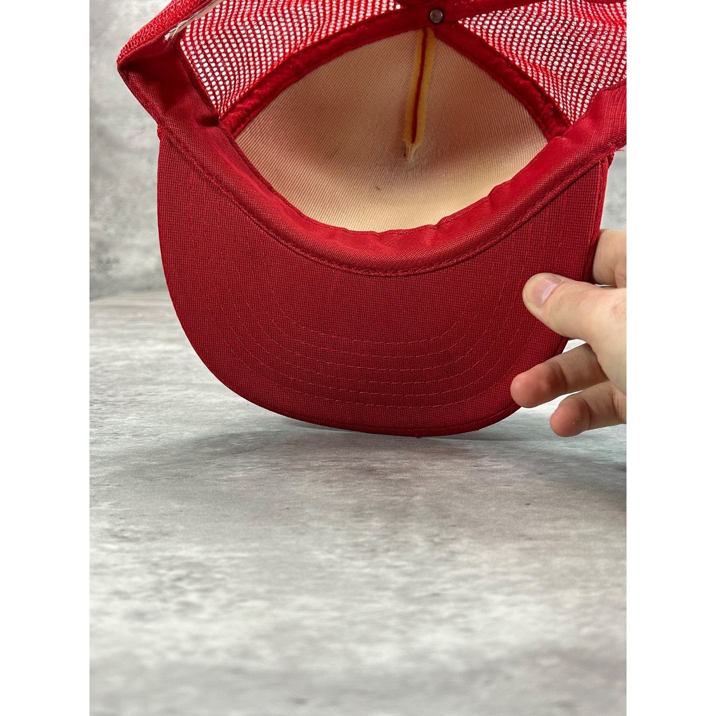 Vintage 80s Operation Desert Storm Spellout Graphic Trucker Snapback Hat OSFA