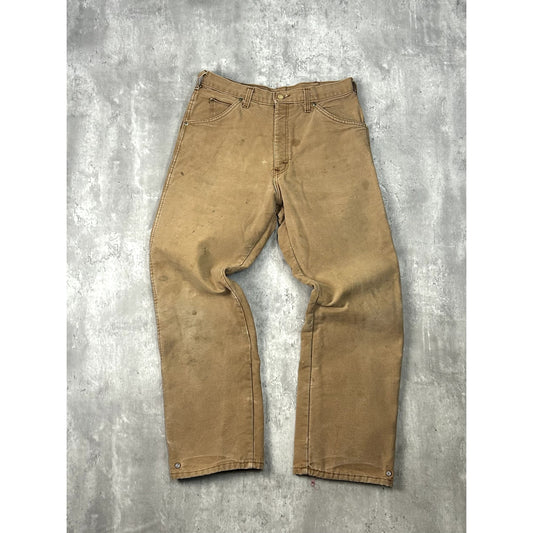 Vintage Dickies Quilted Lined Canvas Workwear Pants Size 31 Beige