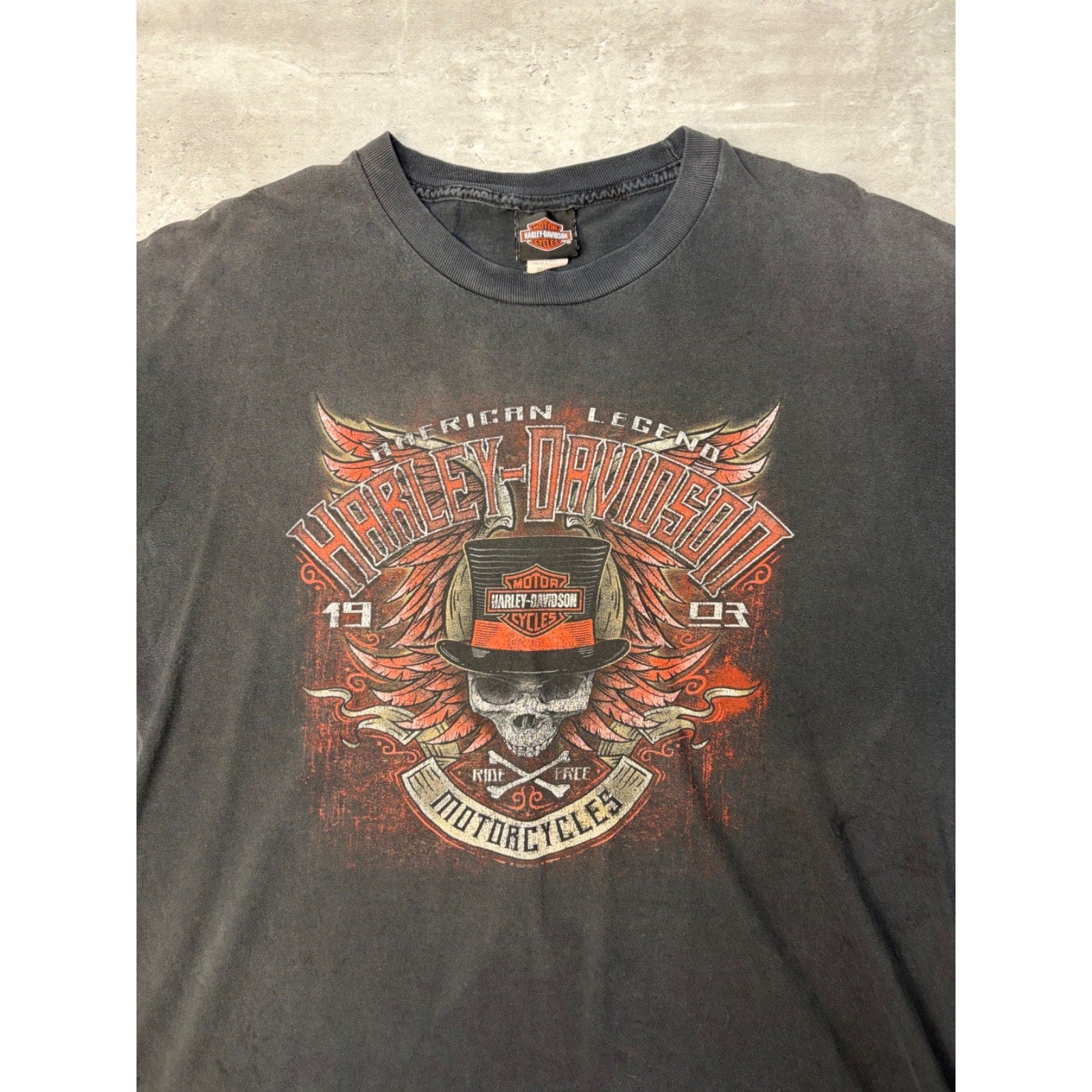 Harley Davidson American Legend Skull Graphic T-Shirt Size 2XL