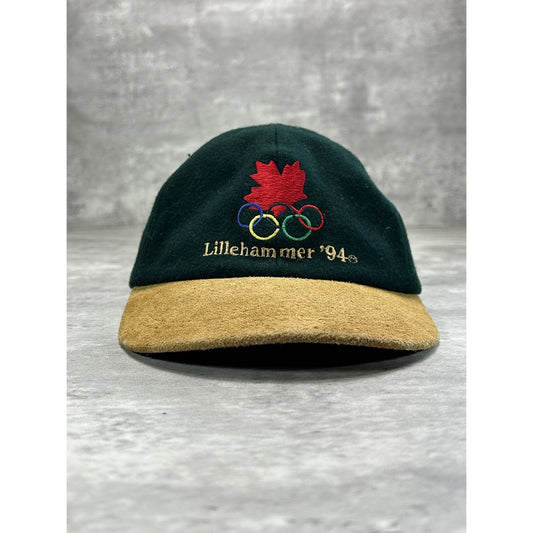 Vintage 1994 Lillehammer Canada Olympics Embroidered Logo Strapback Hat OSFA