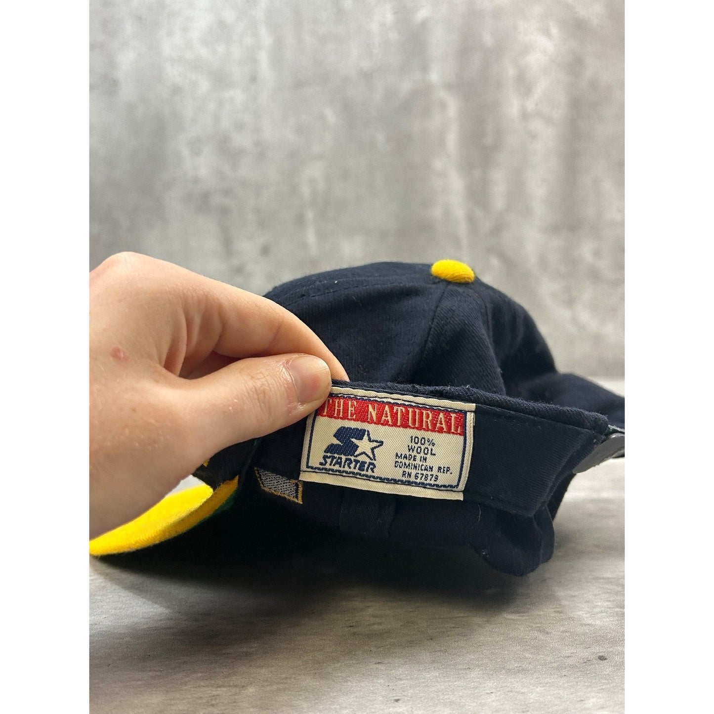 Vintage 90s Michigan Wolverines NCAA Starter Tailsweep Snapback Hat OSFA