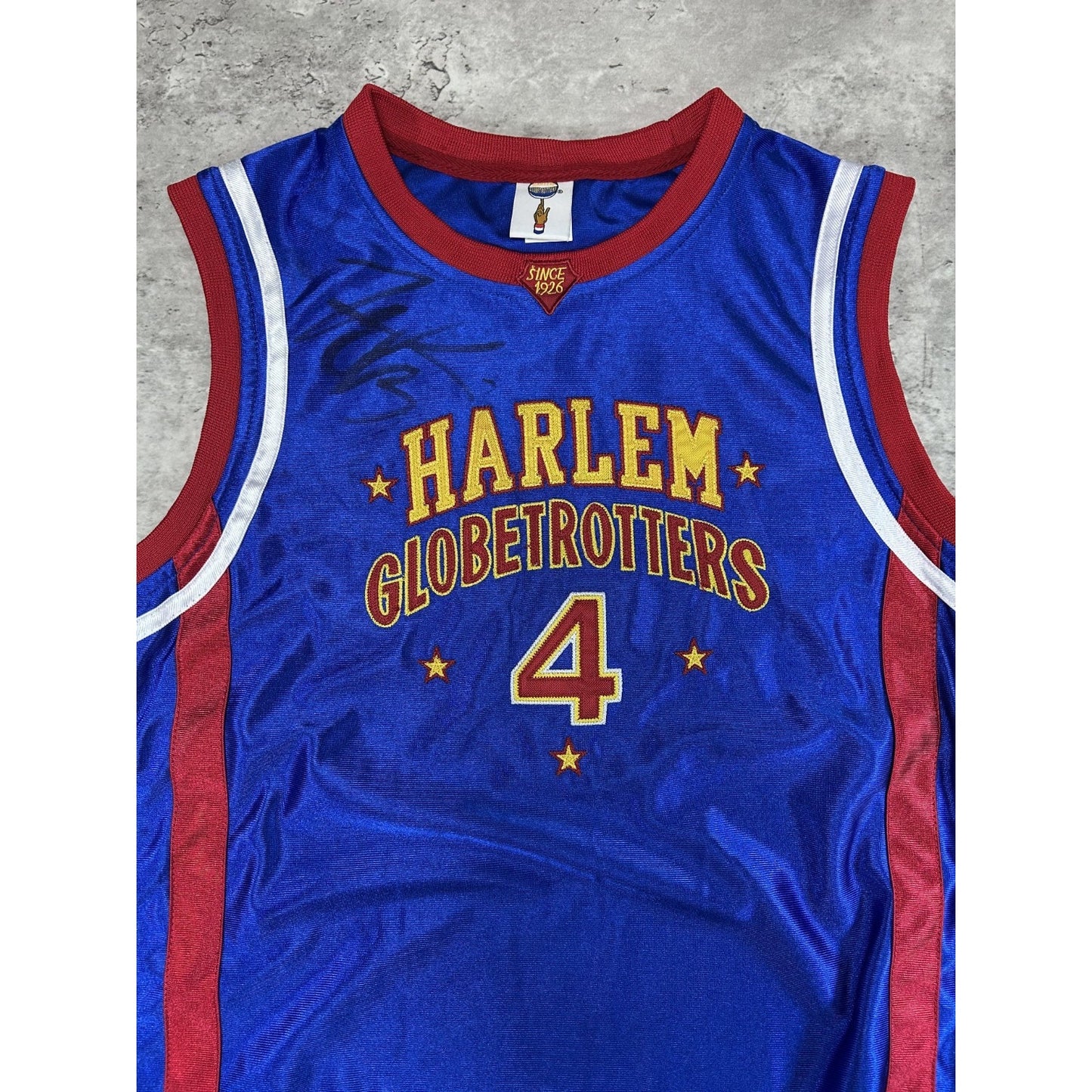 Vintage Harlem Globetrotters Flight Time #4 Basketball Jersey Size Small