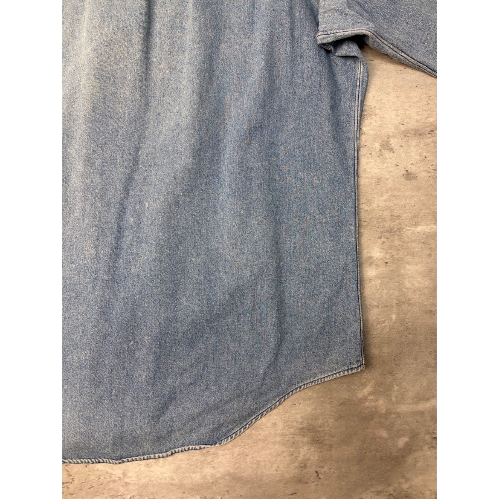 Vintage Polo Ralphh Lauren Embroidered Pony Light Wash Button Up Shirt Size XL