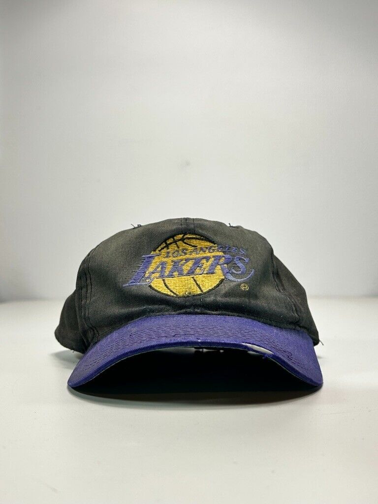 Vintage 90s Los Angeles Lakers NBA Embroidered Logo Snapback Hat OSFA