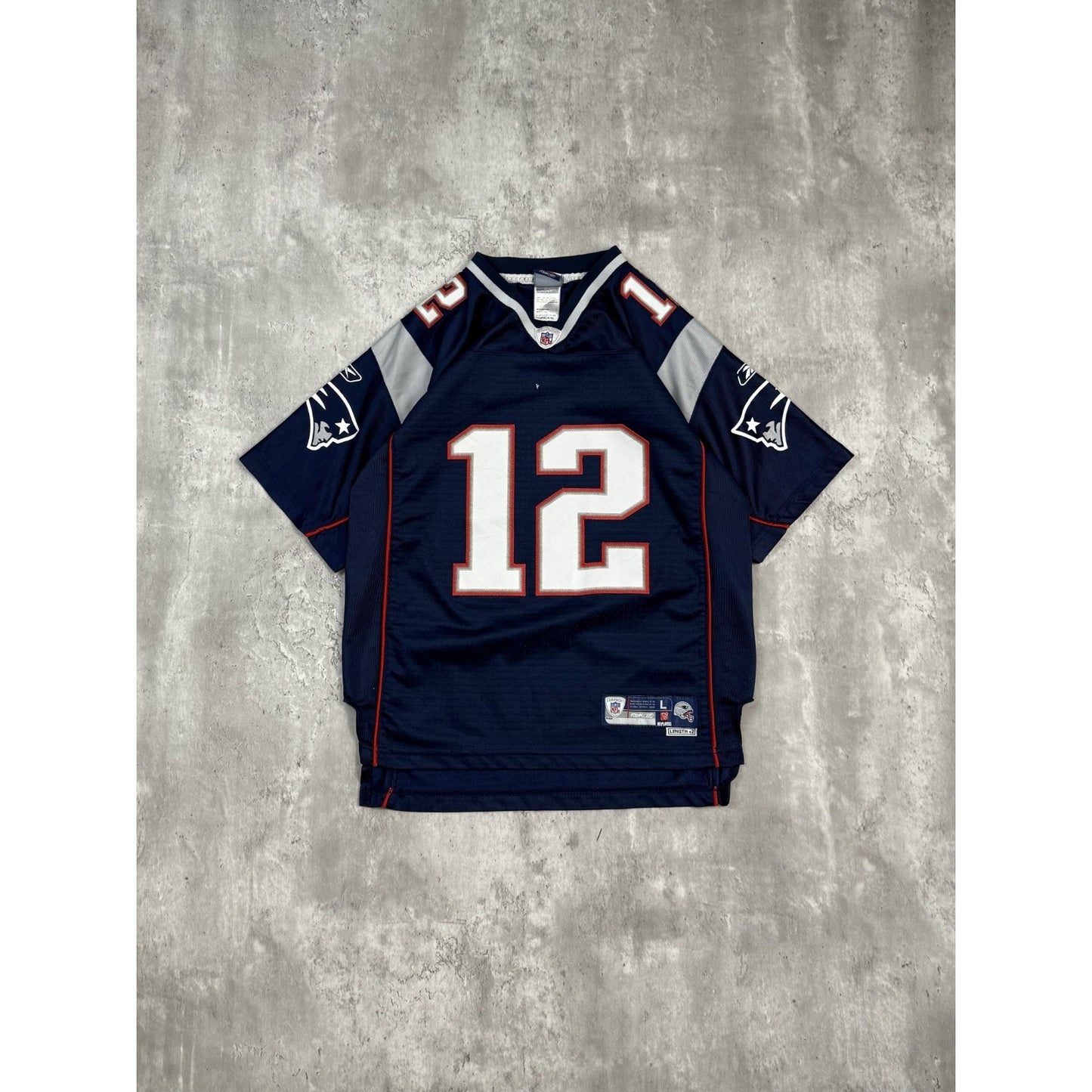 Tom Brady #12 New England Patriots NFL Reebok Football Jersey YOUTH Size Large