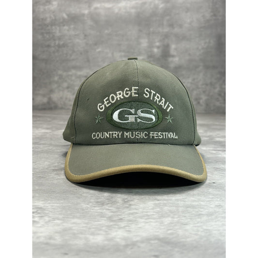 Vintage 90s George Strait Country Music Festival Embroidered Strapback Hat OSFA